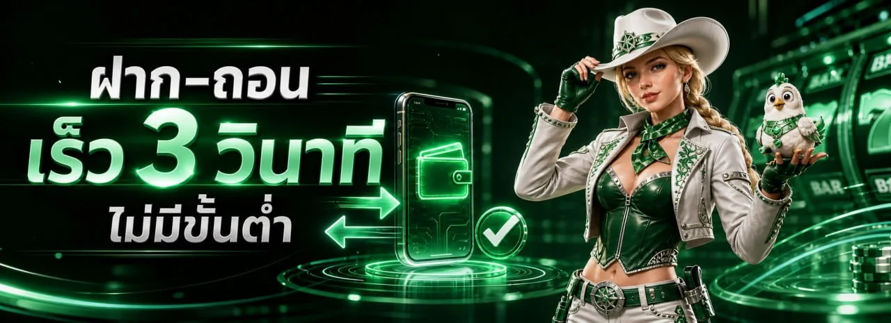 ระบบฝากถอนออโต้นับทรัพย์ รวดเร็วปลอดภัย ไม่มีขั้นต่ำ